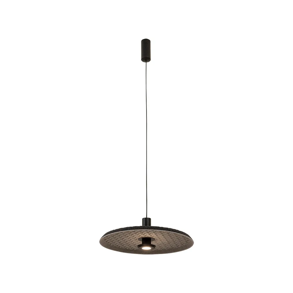 Akustik-Hängeleuchte ZAMBELIS D450 13W DESIGN Schwarz und Grau 25176