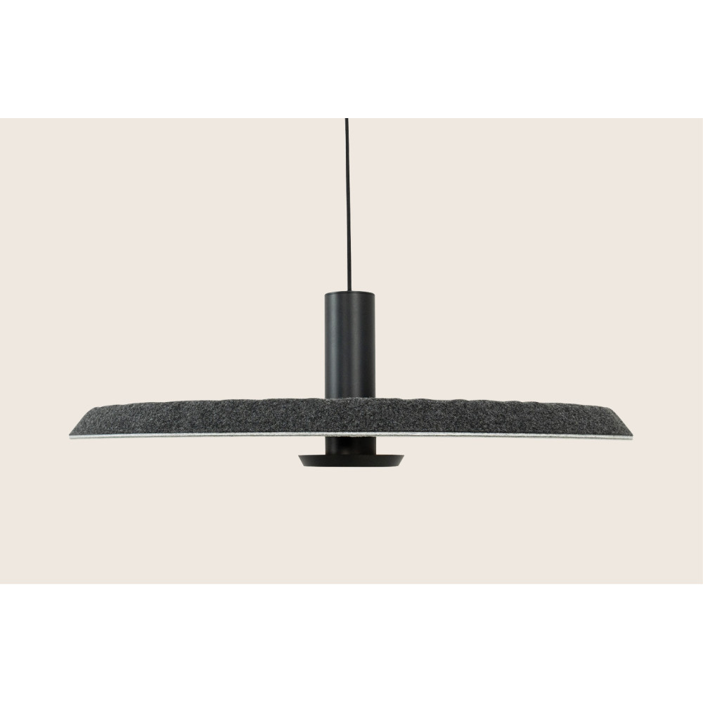 Akustik-Hängeleuchte ZAMBELIS D450 13W DESIGN Schwarz und Grau 25176