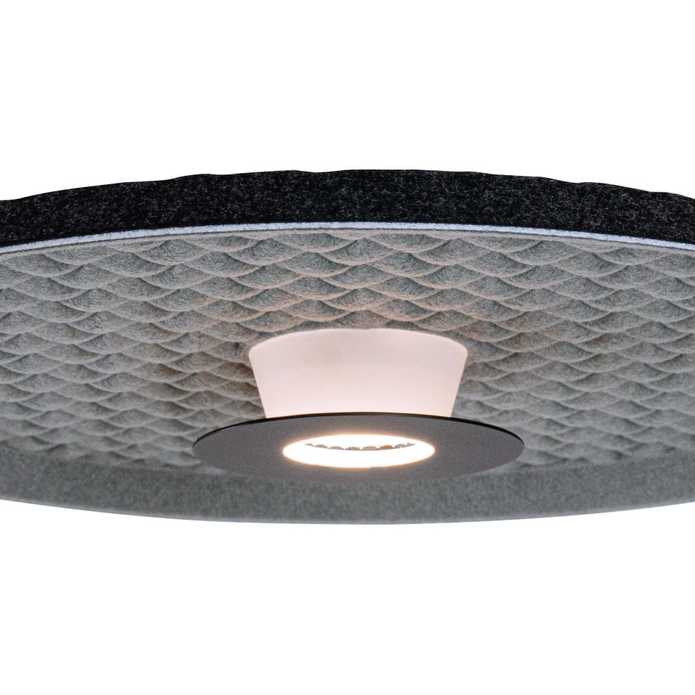 Akustik-Hängeleuchte ZAMBELIS D450 13W DESIGN Schwarz und Grau 25176