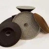 Acoustic Pendant Light ZAMBELIS D450 13W DESIGN Black and Grey 25176