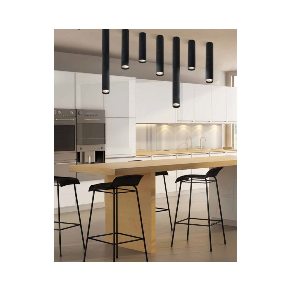 Plafondlamp ZAMBELIS D60 GU10 40cm DESIGN Zwart Zandmat Zonder Lichtbron 1567-B FS