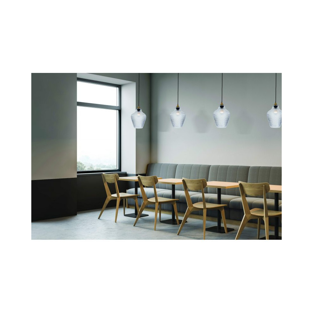 Pendant Light ZAMBELIS D200 E27 DESIGN Glass and Brass Without Source 19125