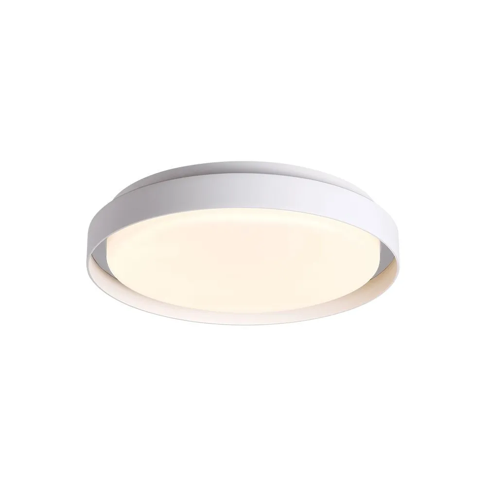 Plafonnier Extérieur ZAMBELIS D270 20W IP65 DESIGN Blanc Sablé E326