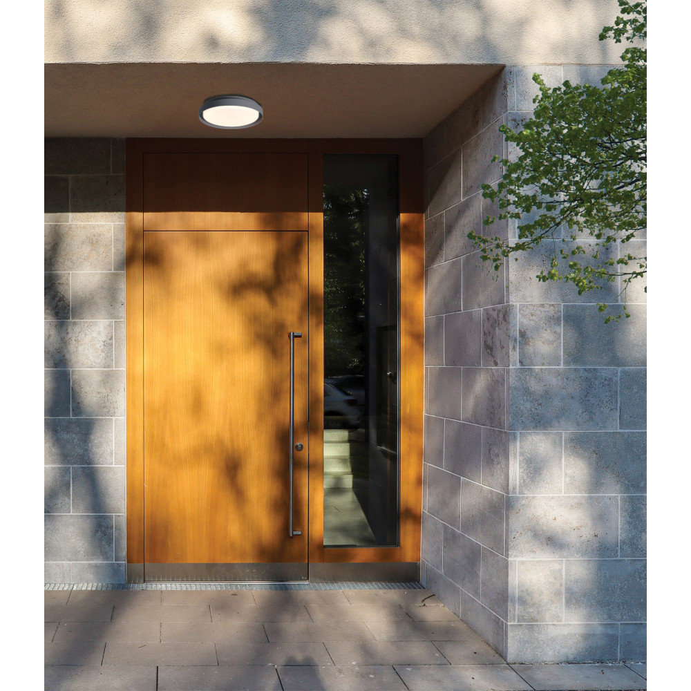 Plafonnier Extérieur ZAMBELIS D270 20W IP65 DESIGN Graphite E327