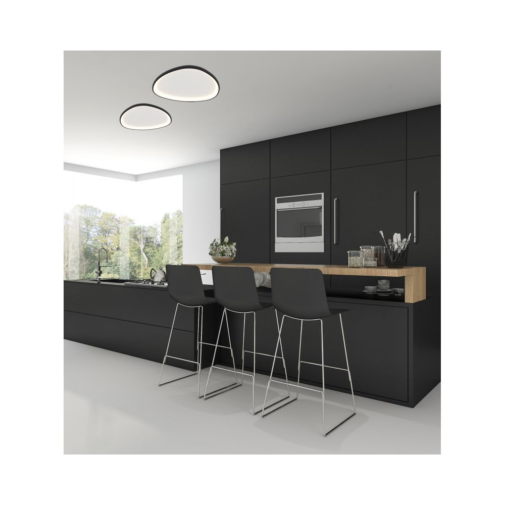 Deckenleuchte ZAMBELIS 32W Dimmbar DESIGN Mattschwarz 23087