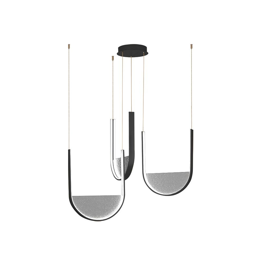 Pendelleuchte ZAMBELIS 54W Dimmbar DESIGN Mattschwarz 23168 FS