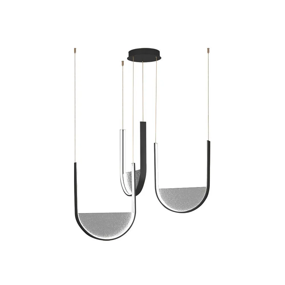 Pendelleuchte ZAMBELIS 54W Dimmbar DESIGN Mattschwarz 23168 FS