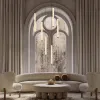 Pendant Light ZAMBELIS D45 20W Dimmable DESIGN White Alabaster and Sandblasted Black 2541