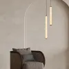 Suspension ZAMBELIS D45 20W Dimmable DESIGN Albâtre Blanc et Noir Sablé 2541