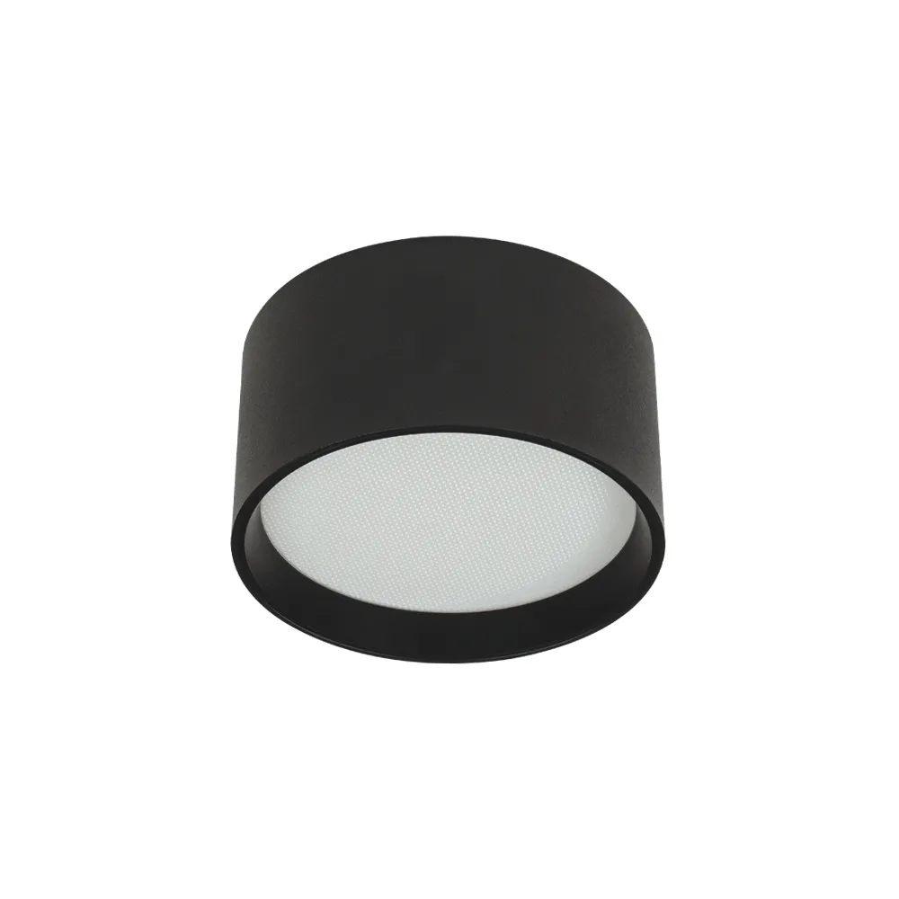 Ceiling Light ZAMBELIS D120 12W Dimmable DESIGN Sandblasted Black 25216