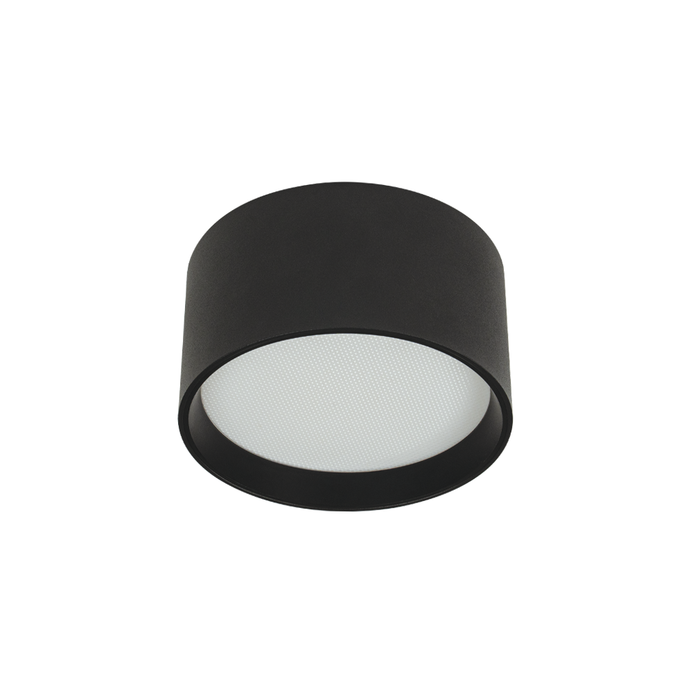Plafonnier ZAMBELIS D120 12W Dimmable DESIGN Noir Sablé 25216