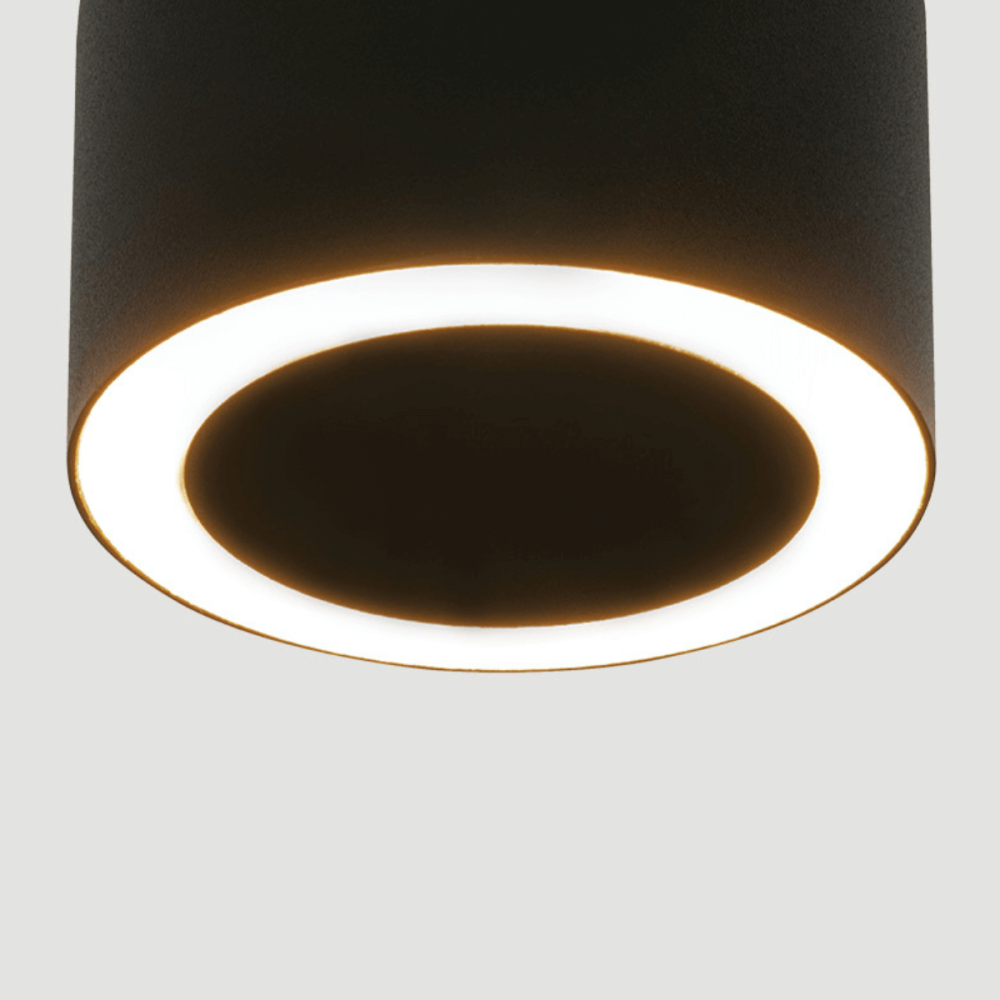 Deckenleuchte ZAMBELIS D100 7W DESIGN Sandstrahlschwarz Mit Treiber 25309