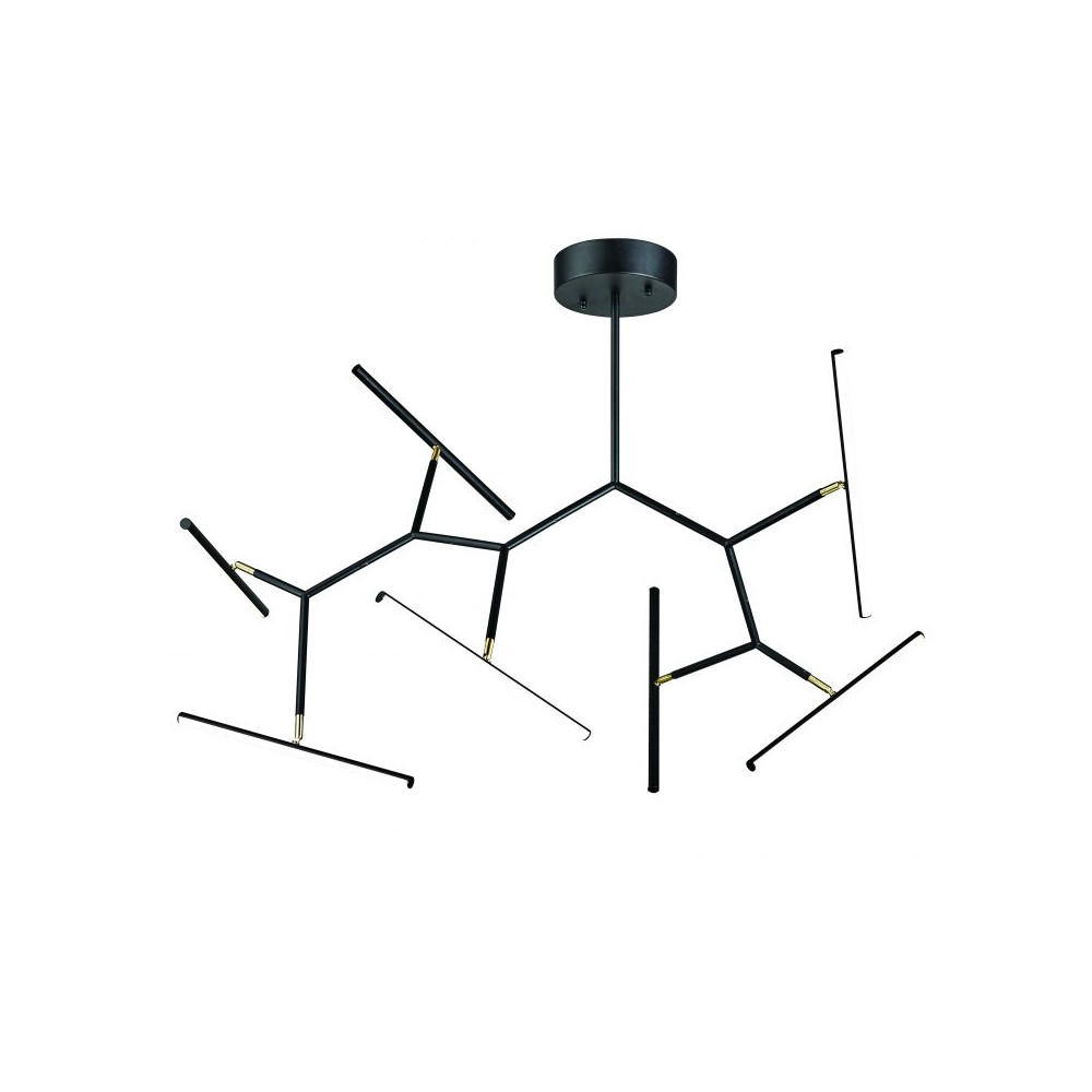 Plafondlamp ZAMBELIS 68W DESIGN Zwart Zandgestraald 2072