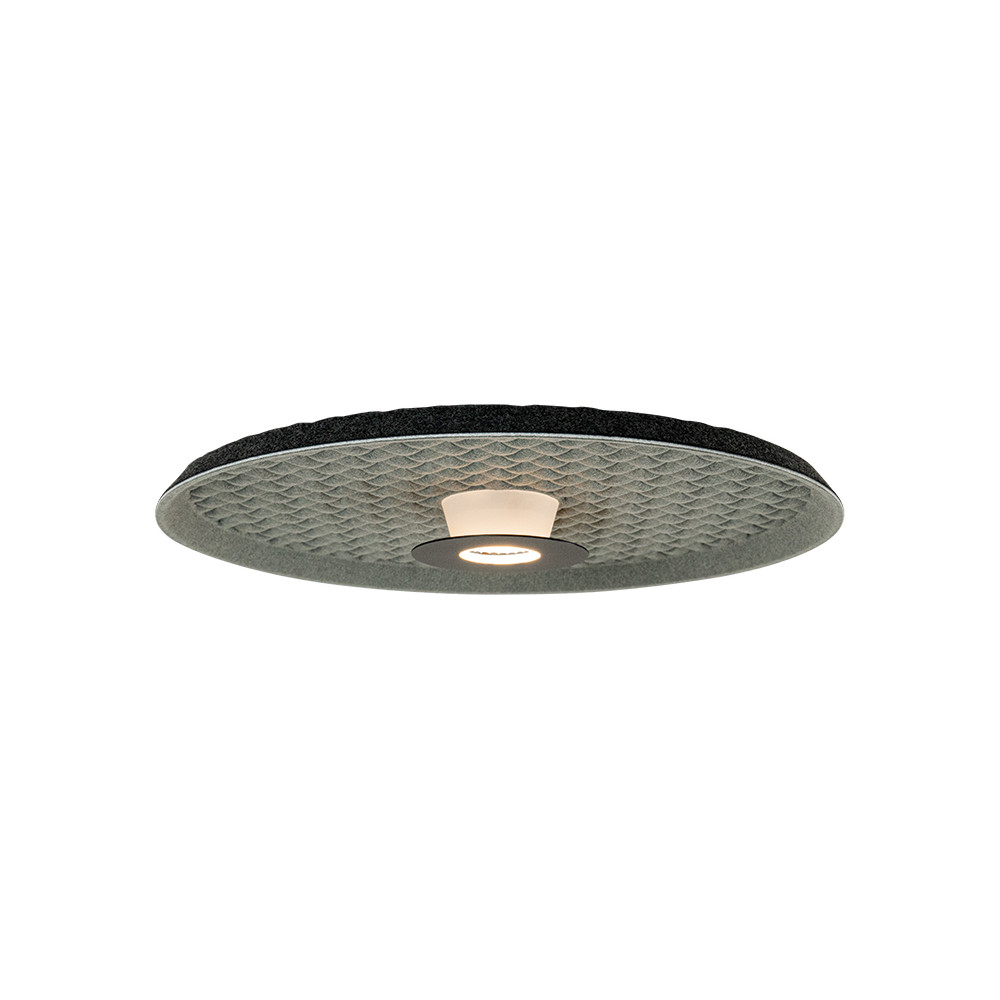 Akoestische Plafondlamp ZAMBELIS D450 13W DESIGN Zwart en Grijs 25177