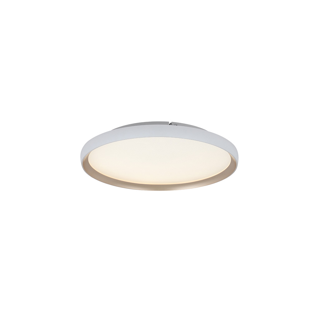 Plafondlamp ZAMBELIS D400 20W CCT Dimbaar DESIGN Mat Wit en Goud 25185