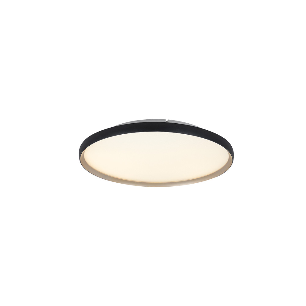 Deckenleuchte ZAMBELIS D400 20W CCT Dimmbar DESIGN Mattschwarz und Gold 25186