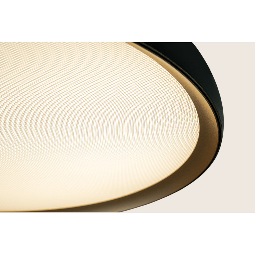 Deckenleuchte ZAMBELIS D400 20W CCT Dimmbar DESIGN Mattschwarz und Gold 25186