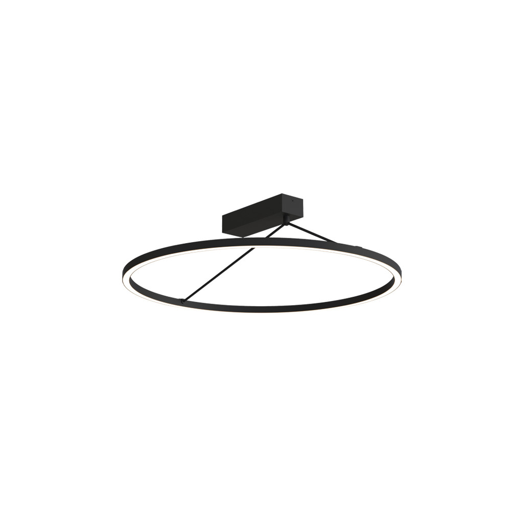 Plafondlamp ZAMBELIS D590 42W Dimbaar DESIGN Zandstraal Zwart 2562