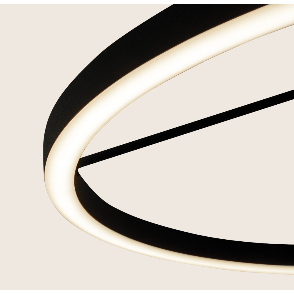 Ceiling Light ZAMBELIS D590 42W Dimmable DESIGN Sanded Black 2562