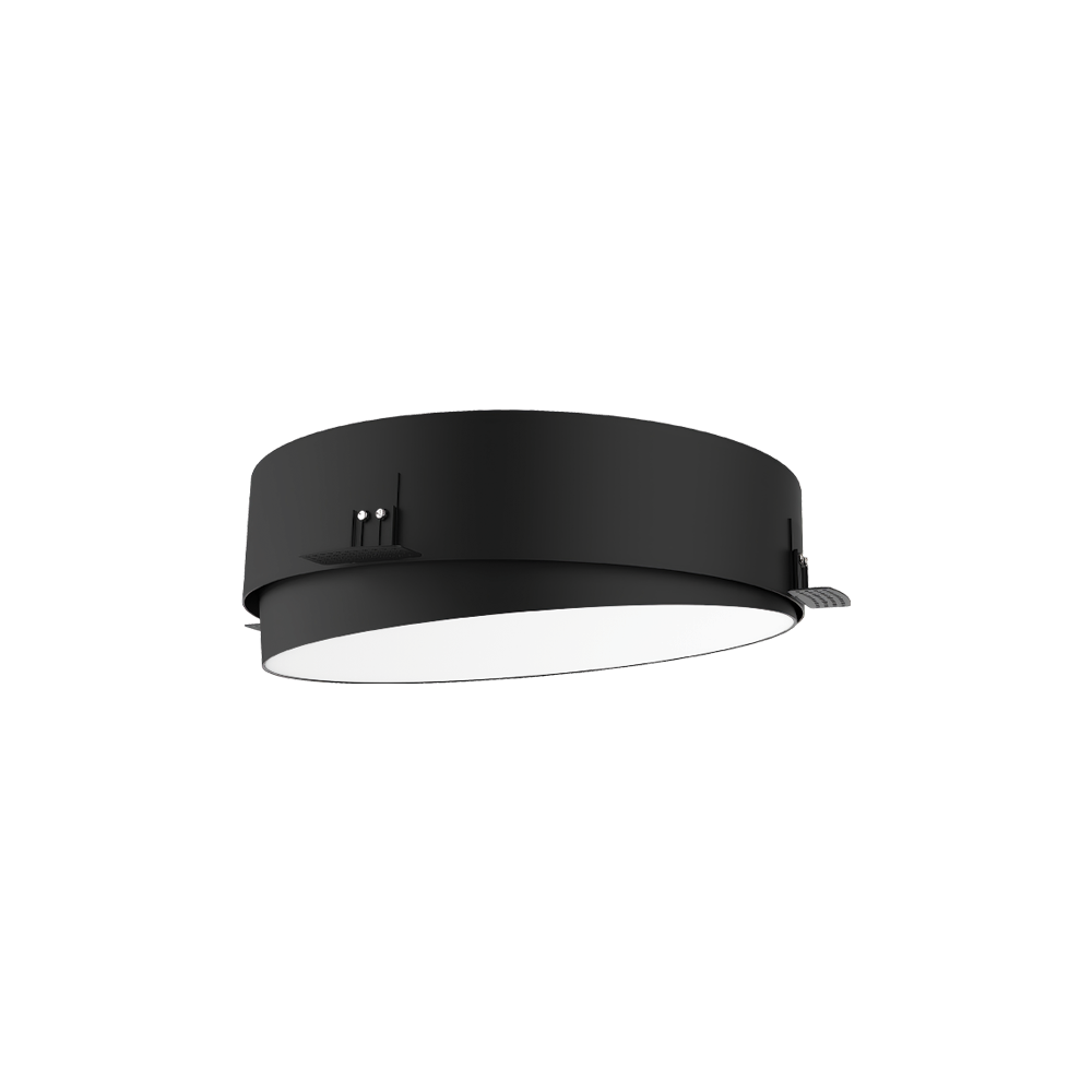 Plafonnier Orientable Trimless ZAMBELIS D320 36W Dimmable DESIGN Noir Sablé 25212