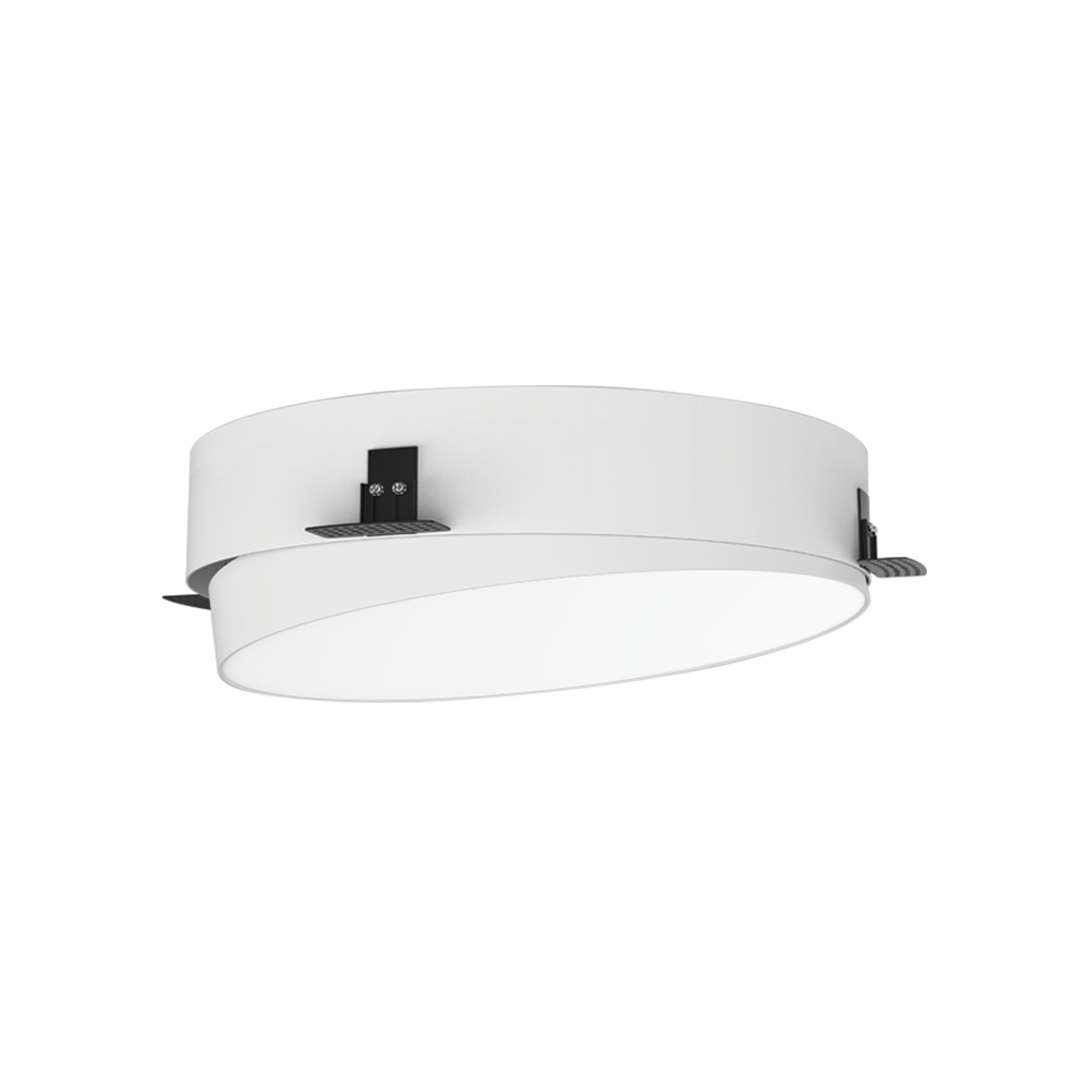 Schwenkbare Trimless Deckenleuchte ZAMBELIS D420 42W Dimmbar DESIGN Sandweiß 25213