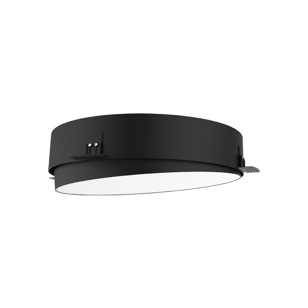 Adjustable Trimless Ceiling Light ZAMBELIS D420 42W Dimmable DESIGN Sandblasted Black 25214