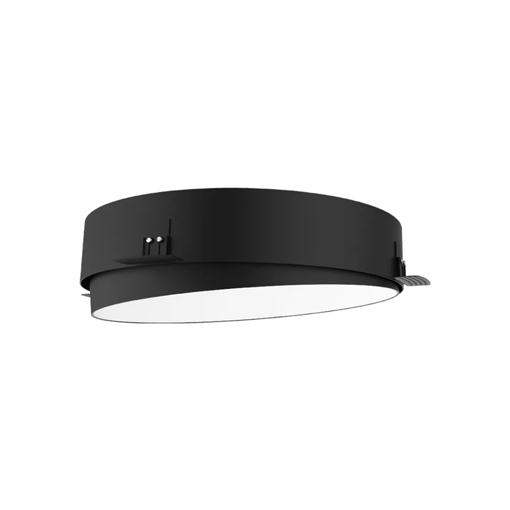 Plafonnier Orientable Trimless ZAMBELIS D420 42W Dimmable DESIGN Noir Sablé 25214