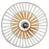Deckenleuchte ZAMBELIS D400 E27 DESIGN Weiß und Bambus Ohne Lichtquelle 19251
