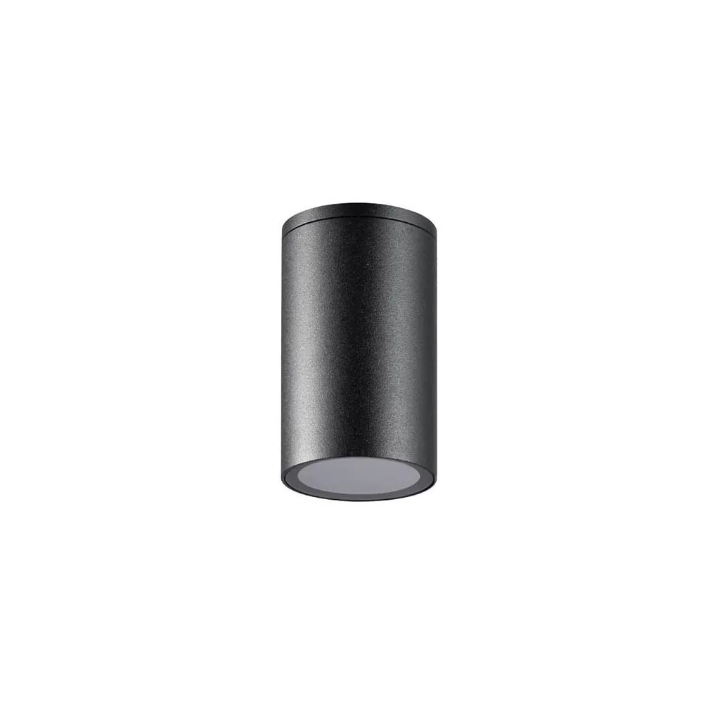Außen-Deckenleuchte ZAMBELIS D60 GU10 IP54 DESIGN Schwarz Sandgestrahlt Ohne Leuchtmittel E219