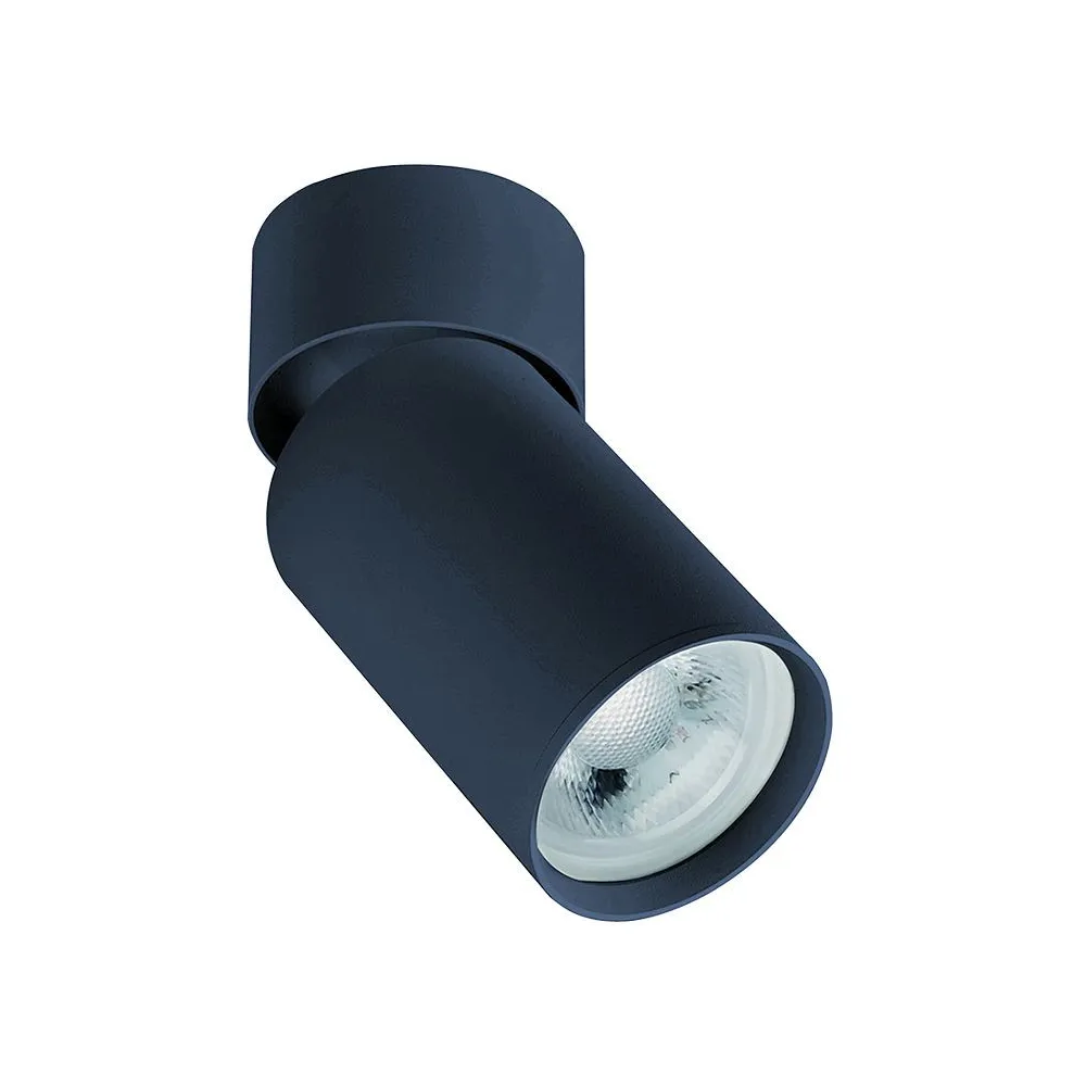 Plafonnier ZAMBELIS D52 GU10 DESIGN Noir Sablé Sans Source S124