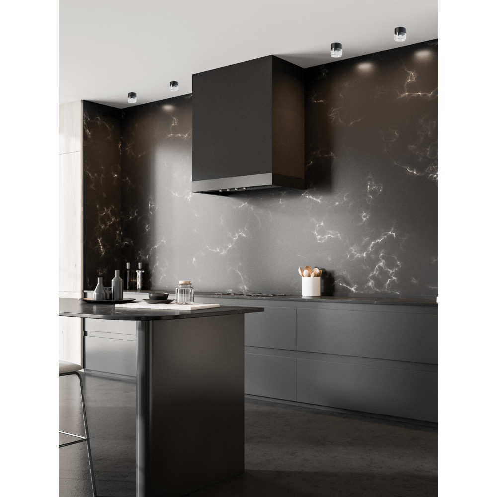 Plafonnier ZAMBELIS D80 10W DESIGN Noir Sablé Sans Driver S215