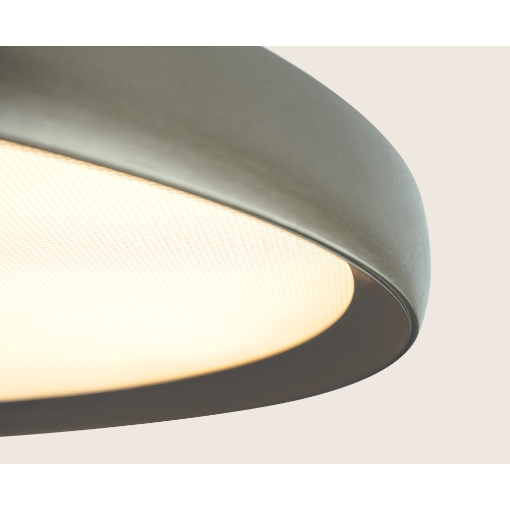 Deckenleuchte ZAMBELIS D400 20W CCT Dimmbar DESIGN Gebürstetes Grau 25187 FS