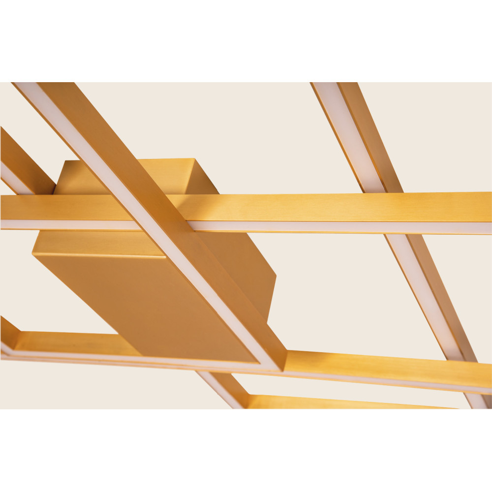 Deckenleuchte ZAMBELIS 42W DESIGN Gebürstetes Mattes Gold 2025 FS