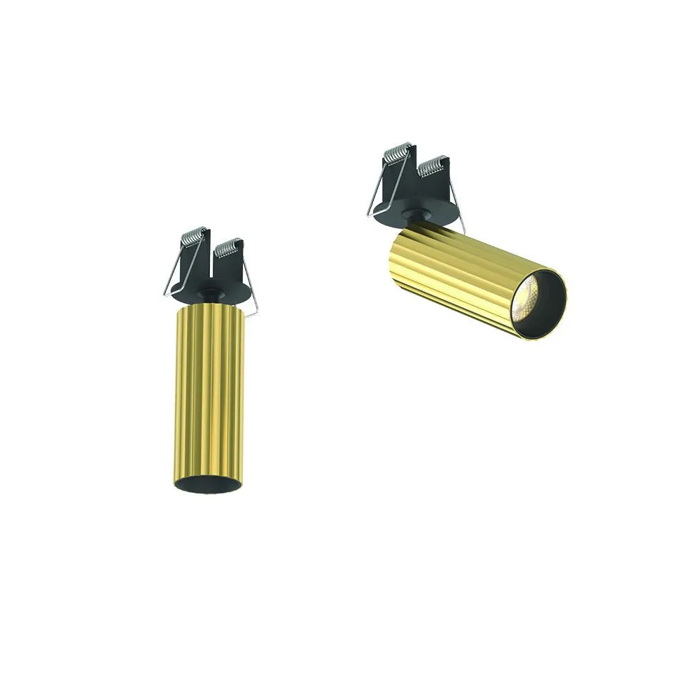 Schwenkbare Deckenleuchte ZAMBELIS D45 7W DESIGN Gebürstetes Messing S117 FS