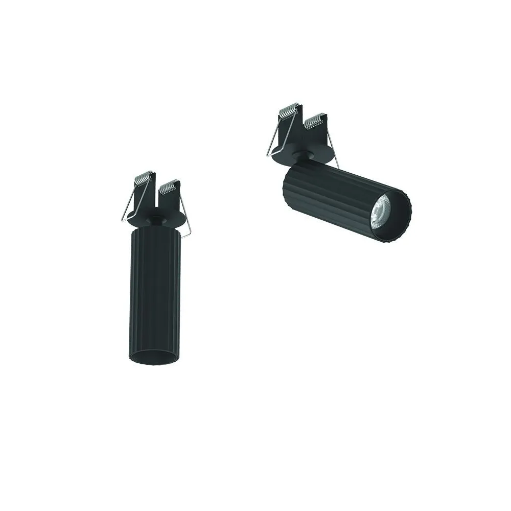 Plafonnier Orientable ZAMBELIS D45 7W DESIGN Noir Mat S119 FS
