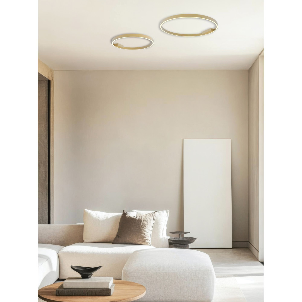 Plafonnier ZAMBELIS D600 37W Dimmable DESIGN Doré Mat 23024