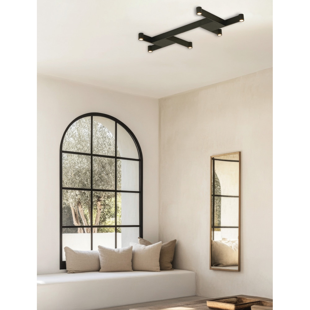 Ceiling Light ZAMBELIS 23W Dimmable DESIGN Sand Black 23042 FS