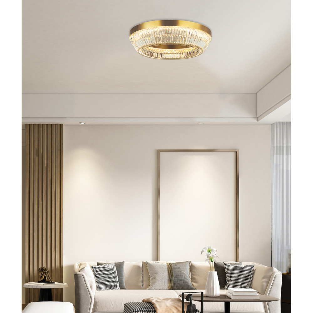 Plafondlamp ZAMBELIS D800 55W Dimbaar DESIGN Brons 23049 FS