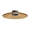 Plafondlamp ZAMBELIS D500 30W CCT Dimbaar DESIGN Bruin Glas en Mat Zwart 25268 FS