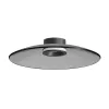 Deckenleuchte ZAMBELIS D500 30W CCT Dimmbar DESIGN Rauchglas und Mattschwarz 25269 FS