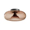 Deckenleuchte ZAMBELIS D350 30W CCT Dimmbar DESIGN Braunglas und Mattschwarz 25278 FS