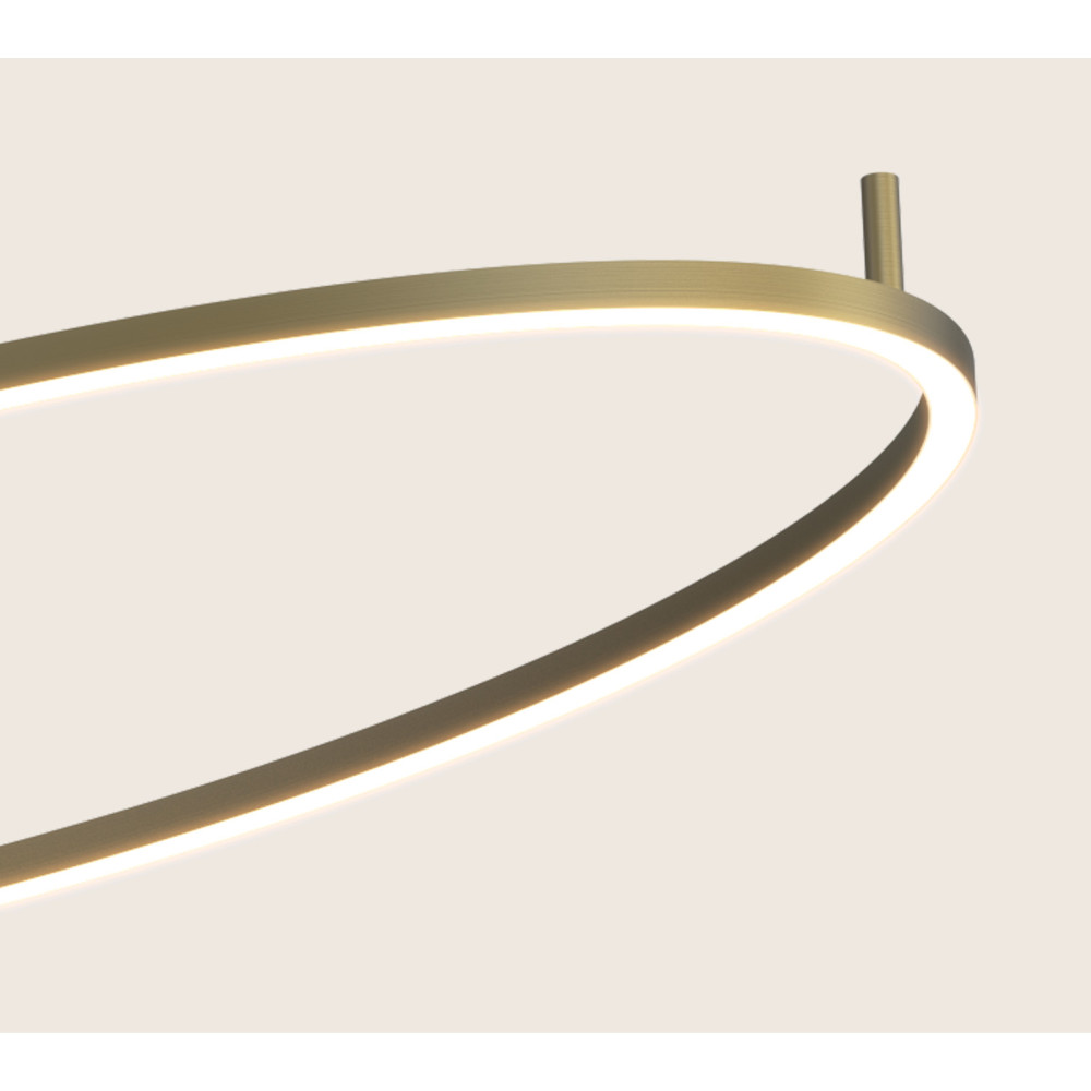 Plafondlamp ZAMBELIS 69W Dimbaar DESIGN Geborsteld Goud 25411
