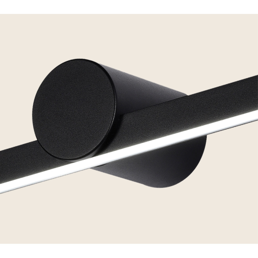 Bathroom Wall Light ZAMBELIS 10W IP54 DESIGN Sand Black 22124