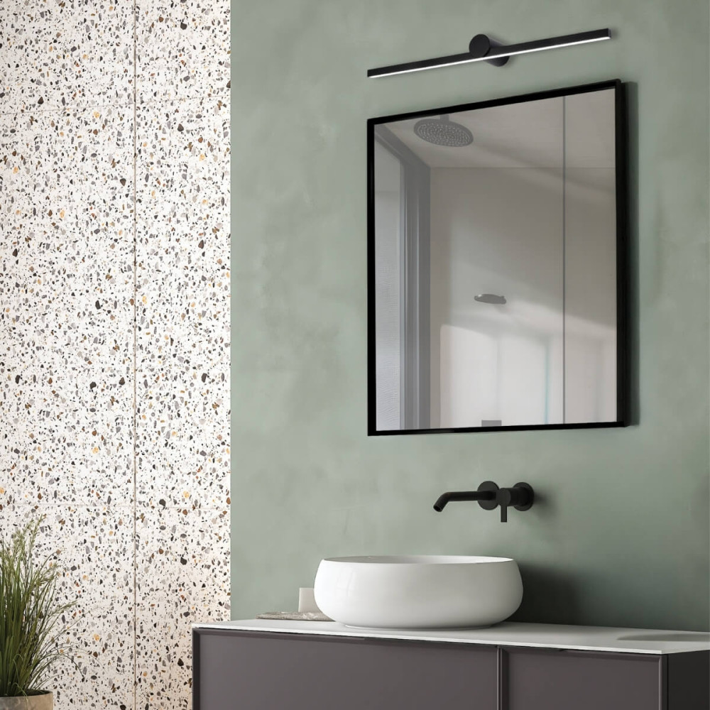 Applique Salle de Bain ZAMBELIS 17W IP54 DESIGN Noir Sablé 22125