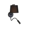 Applique ZAMBELIS E27 DESIGN Noir Mat Sans Source H57