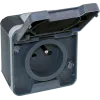 2P+T opbouw stopcontact OXXO IP55 Grijs EUR'OHM 60840