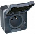 Prise de courant 2P+T Saillie OXXO IP55 Gris EUR'OHM 60840