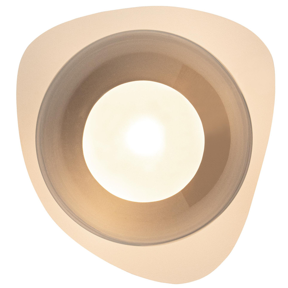 Wandlamp ZAMBELIS D205 G9 DESIGN Wit Zandkleur en Gerookt Glas Zonder Lichtbron 2579