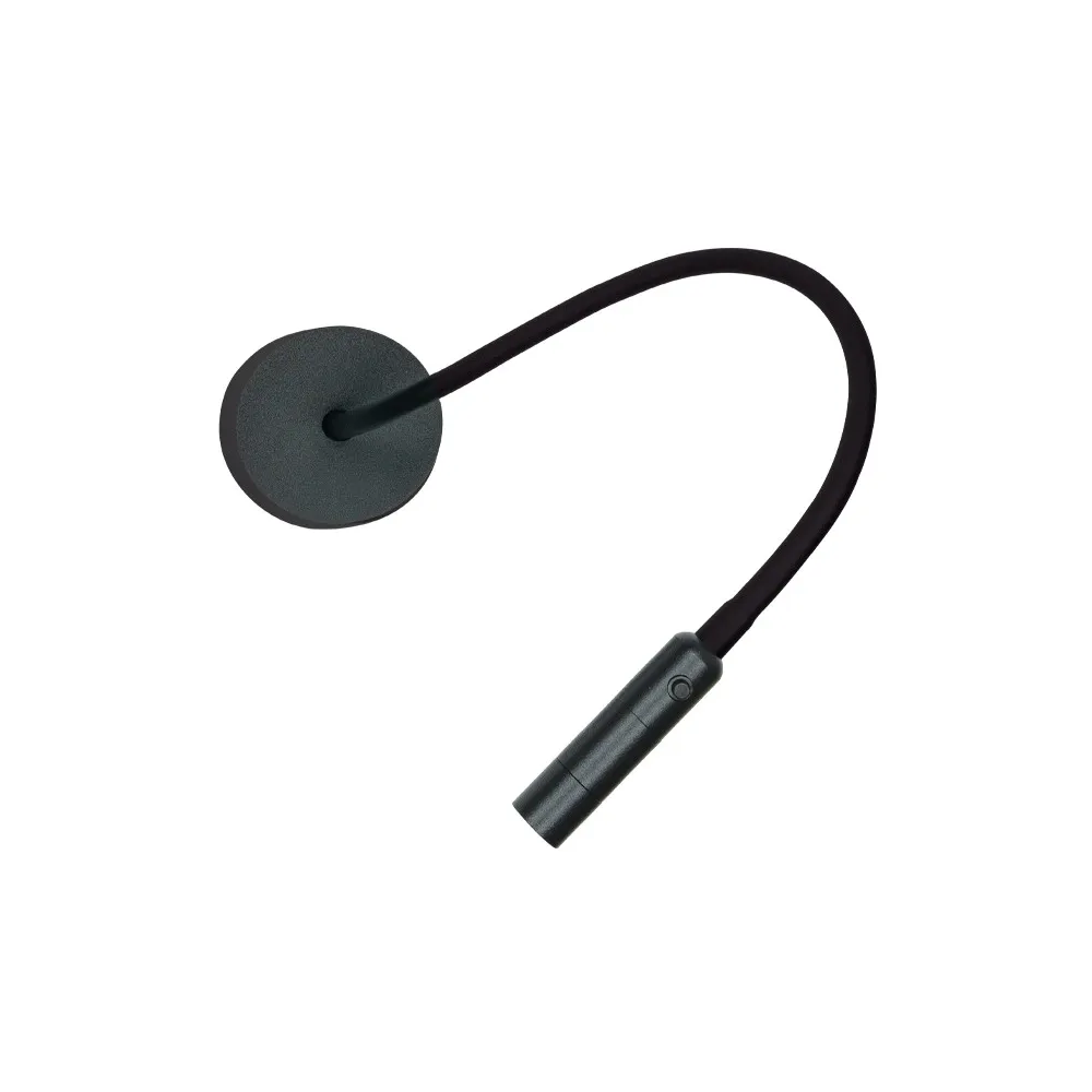 ZAMBELIS Wall Light Reading 3W Switch DESIGN Sandblasted Black 25149