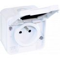 Prise de Courant 2P+T Saillie OXXO IP55 Blanc EUR'OHM 60850